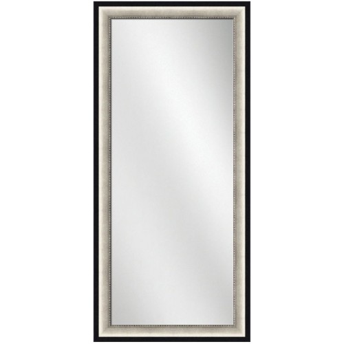 Full Length Mirror Silver w/black Frame 24 x 60