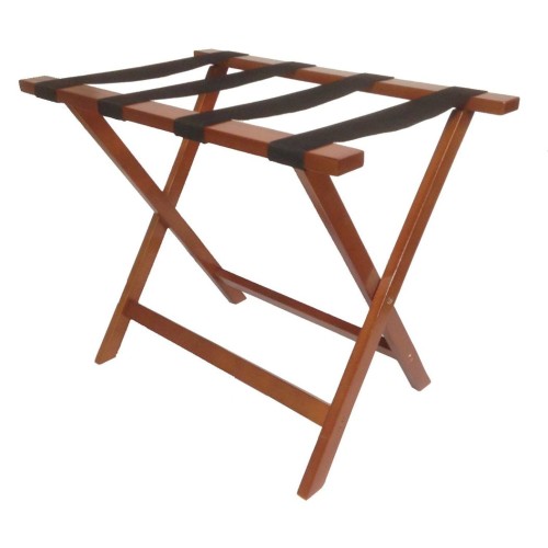 Wooden Luggage Rack, Light Mahogany Finish, Standard