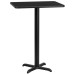 24'' x 30'' Rectangular Black Laminate Table Top with 22'' x 22'' Bar Height Table Base