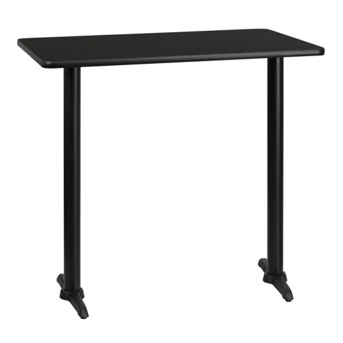 Table Top with 5'' x 22'' Bar Height Table Bases