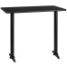 30'' x 48'' Rectangular Black Laminate Table Top with 5'' x 22'' Bar Height Table Bases