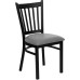 Vertical Back Metal Restaurant Chair - Custom Upholstered Seat