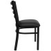 Restaurant Chair - Black Vinyl Seat