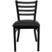 Restaurant Chair - Black Vinyl Seat