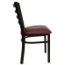 Restaurant Chair - Burgundy Vinyl Seat