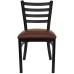 Restaurant Chair - Burgundy Vinyl Seat