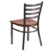 Metal Restaurant Chair - Cherry Wood Seat