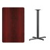 30'' x 48'' Rectangular Mahogany Laminate Table Top with 22'' x 30'' Bar Height Table Base