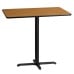 30'' x 45'' Rectangular Natural Laminate Table Top with 22'' x 30'' Bar Height Table Base