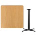 42'' Square Natural Laminate Table Top with 33'' x 33'' Bar Height Table Base