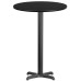 30'' Round Black Laminate Table Top with 22'' x 22'' Bar Height Table Base