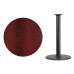 36'' Round Mahogany Laminate Table Top with 24'' Round Bar Height Table Base