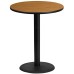 36'' Round Natural Laminate Table Top with 24'' Round Bar Height Table Base