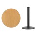 36'' Round Natural Laminate Table Top with 24'' Round Bar Height Table Base