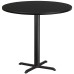 42'' Round Black Laminate Table Top with 33'' x 33'' Bar Height Table Base