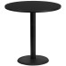 42'' Round Black Laminate Table Top with 24'' Round Bar Height Table Base