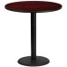 42'' Round Mahogany Laminate Table Top with 24'' Round Bar Height Table Base