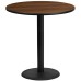 42'' Round Walnut Laminate Table Top with 24'' Round Bar Height Table Base