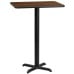 24'' x 30'' Rectangular Walnut Laminate Table Top with 22'' x 22'' Bar Height Table Base