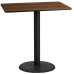 24'' x 42'' Rectangular Walnut Laminate Table Top with 24'' Round Bar Height Table Base