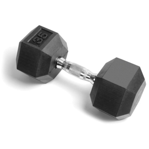 Rubber Hex Dumbbell Set