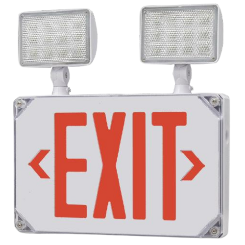 Led Combo Exit Light Wet Location Red Ah-7111sr