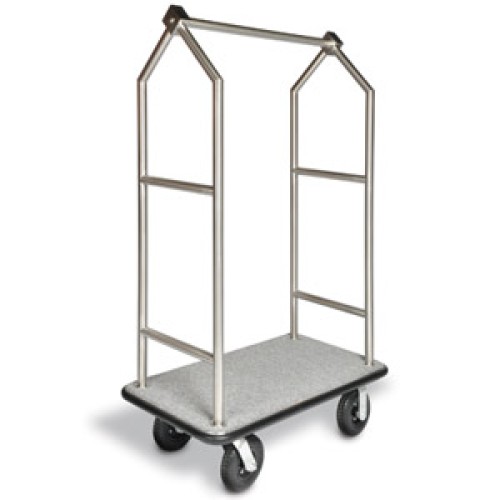 Angled Top Heavy Duty / 26 Stainless Bellman's Cart