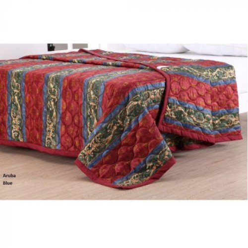 Reversible bedspread in Aruba Blue