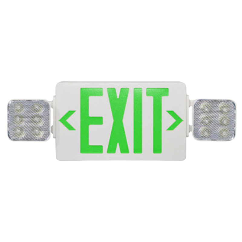 Combination LED Emergency & Exit Light Green AH7082GX