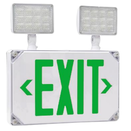 Led Combo Exit Light Wet Location Green Ah-7111sg