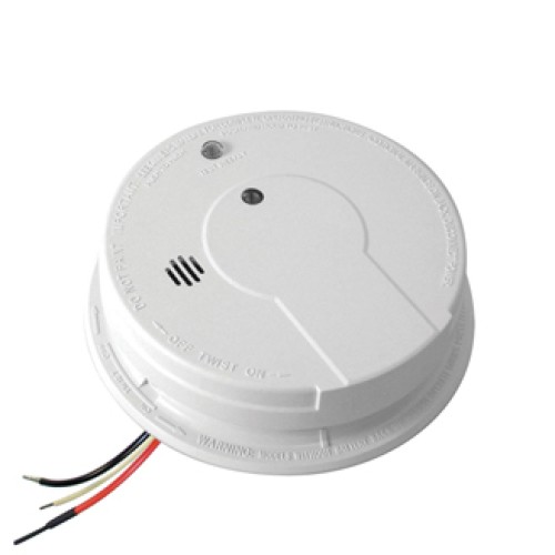 AC Hardwired Interconnect Smoke Alarm with Hush i12040