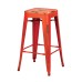 BRW3026A4-AOR Bristow 26" Antique Metal Barstool, Antique ORANGE FINISH, 4 PACK