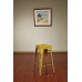 BRW3026A4-AY Bristow 26" Antique Metal Barstool, Antique YELLOW WITH BLUE SPECKS FINISH, 4 PACK