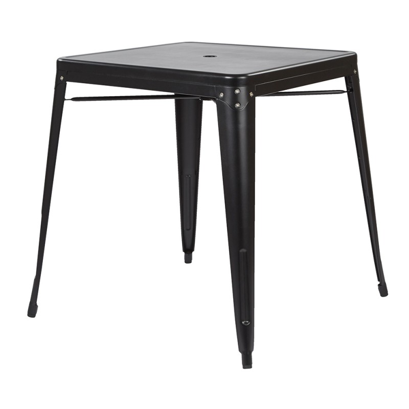 BRW432U-C230 Bristow Metal Dining with Umbrella Hole Center PLACEMENTTABLE IN MATTE BLACK FINISH (KD)