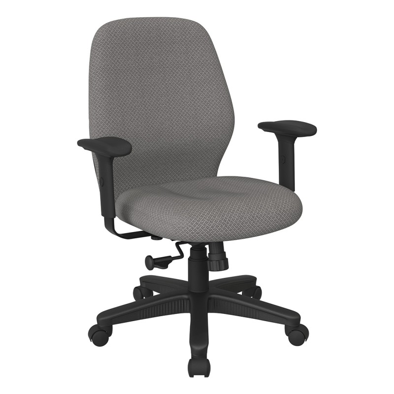 3121-107 Mid Back 2-to-1 synchro Tilt Chair with 2 -Way Adjustable Soft Padded Arms