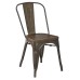 IND29A2-C209-1 Indio Metal Chair with Wood Seat