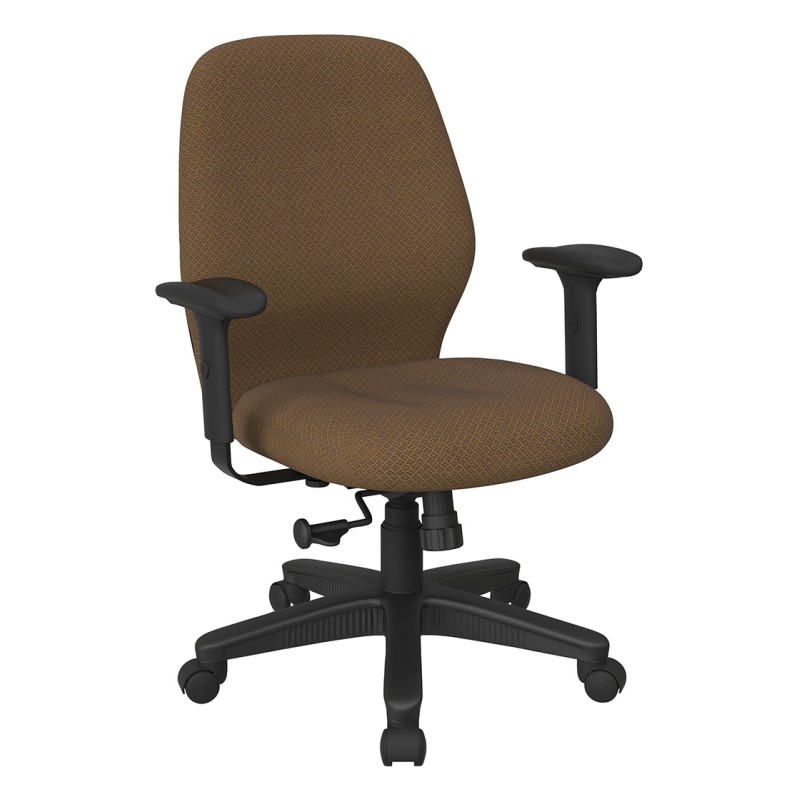 3121-108 Mid Back 2-to-1 synchro Tilt Chair with 2 -Way Adjustable Soft Padded Arms