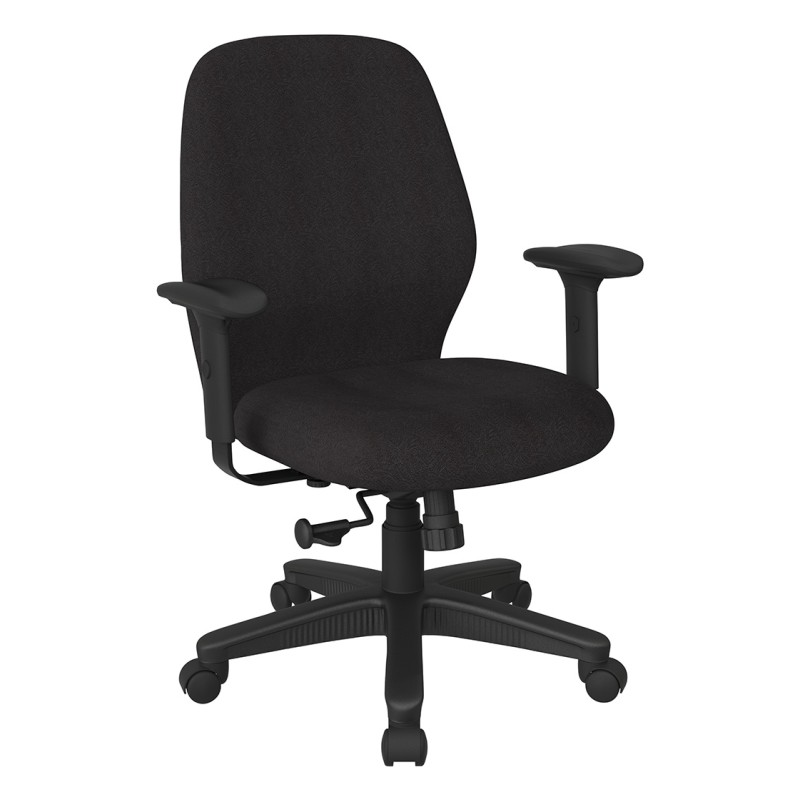 3121-351 Mid Back 2-to-1 synchro Tilt Chair with 2 -Way Adjustable Soft Padded Arms