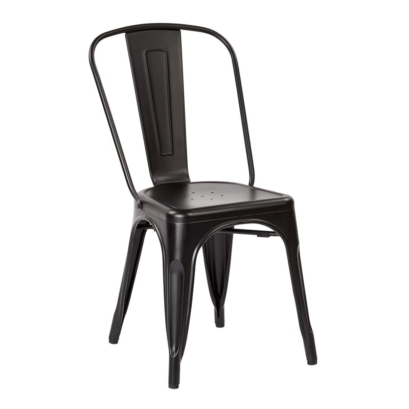 BRW29A2-C230 Bristow Armless Chair, Matte Black, 2 Pack