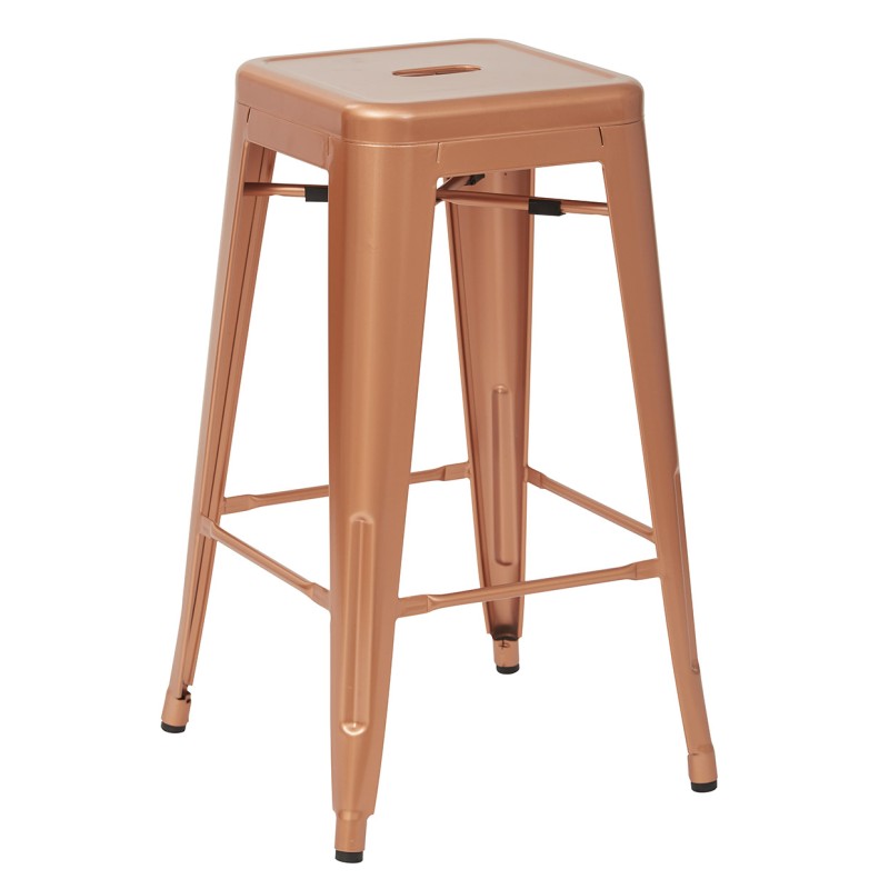 BRW3026A2-CP Bristow 26" Antique Metal Barstools, Copper 2 -PACK