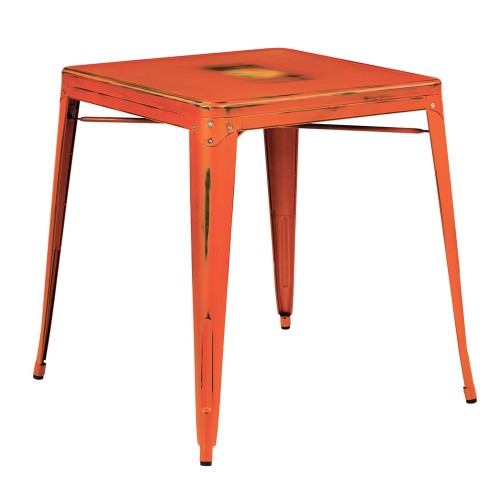 BRW432-AOR Bristow Antique Metal Table in Antique Orange (KD)