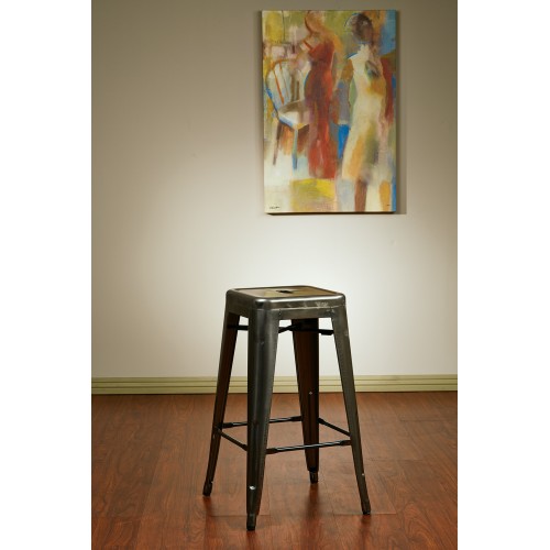 BRW3026A4-GM Bristow 26" Barstools, Gun Metal Finish. 4 PACK