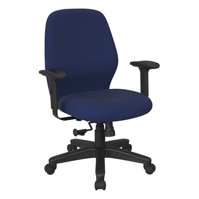 3121-225 Mid Back 2-to-1 synchro Tilt Chair with 2 -Way Adjustable Soft Padded Arms