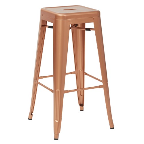 BRW3030A4-CP Bristow 30" Antique Metal Barstool, Copper FINISH, 4 PACK