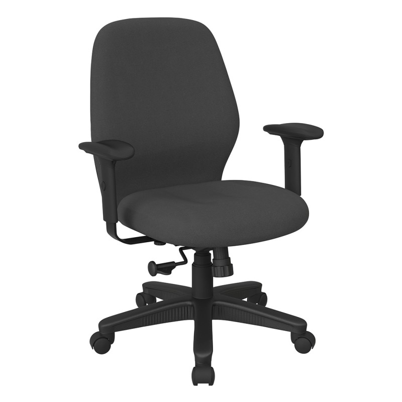 3121-226 Mid Back 2-to-1 synchro Tilt Chair with 2 -Way Adjustable Soft Padded Arms