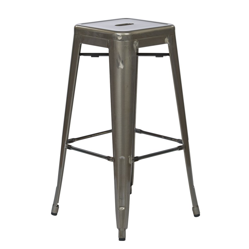 BRW3030A4-GM Bristow 30" Metal Barstools, Gun Metal Finish, 4-PACK