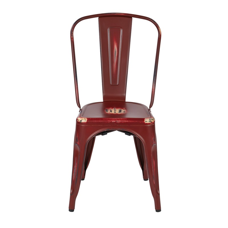 BRW29A4-ARD Bristow Armless Chair, Antique Red Finish, 4 PACK