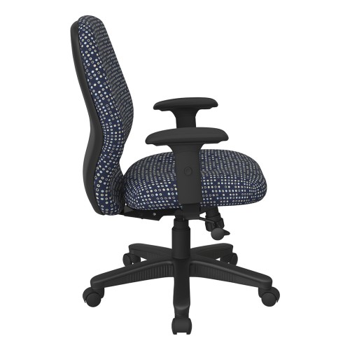 3121-K113 Mid Back 2-to-1 synchro Tilt Chair with 2 -Way Adjustable Soft Padded Arms