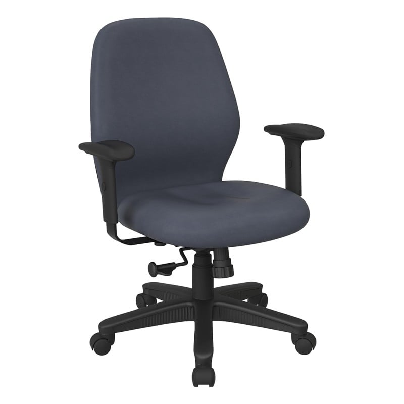 3121-R105 Mid Back 2-to-1 synchro Tilt Chair with 2 -Way Adjustable Soft Padded Arms