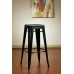 BRW3030A4-AB Bristow 30" Antique Metal Barstool, Antique BLACK FINISH, 4 PACK